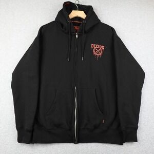 DIXXON Black Fleece Zip Up Hoodie Ground Up Customs Form Function Men's S Oversz